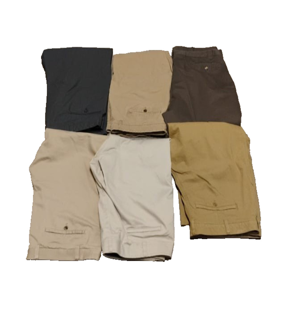 lot of 6 Eddie Bauer, Dockers, Lee, C.Barrow Men's dress Pants Sz 42X30 multico